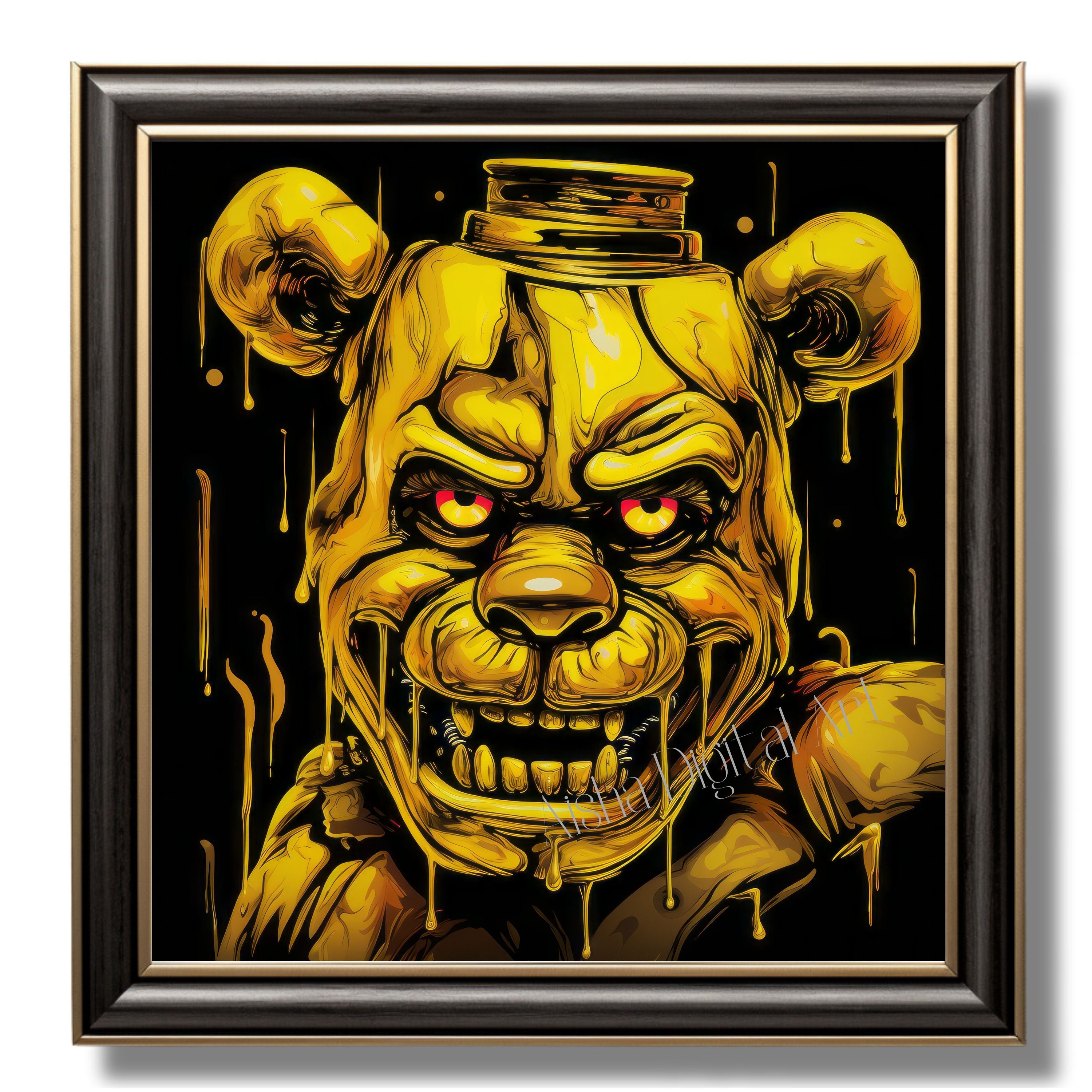 FNAF Golden Fredbear Art Print by Bloo McDoodle