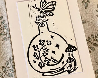 Fairy Potion Block Print