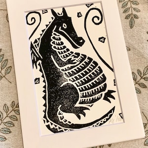 Fat Dragon Block Print