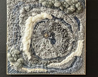 ON-HOLD: Fiber Wall Art Weaving - Arte Textil de Pared, Fibra -  Original Artwork, 28" x 28"