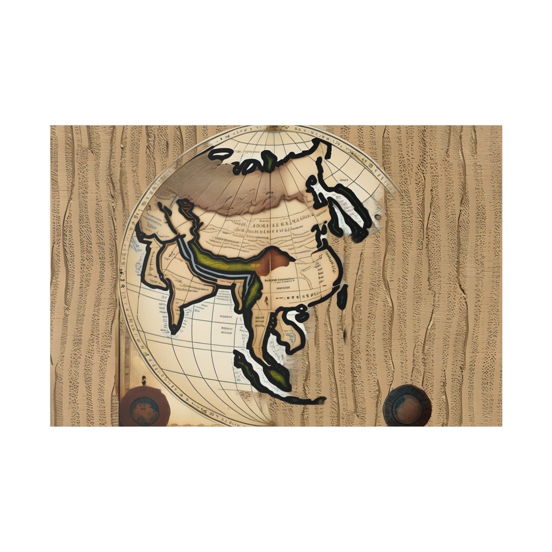 Dutch East India Company Spice Route Matte Canvas Stretched Etsy