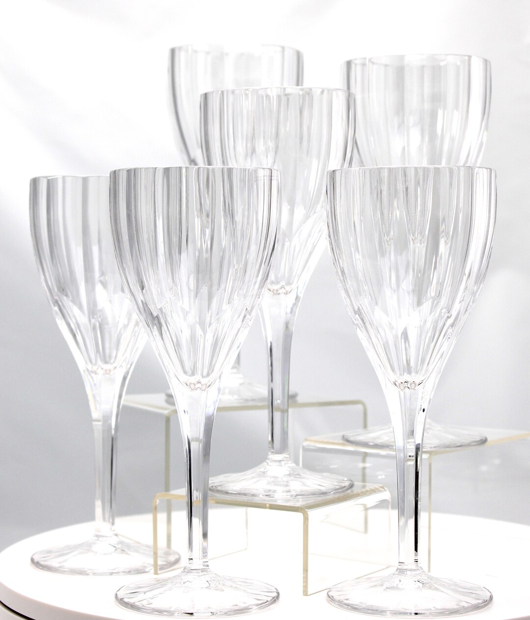 Aspen by Nachtmann White Wine Glasses, Crystal Goblets by Nachtmann