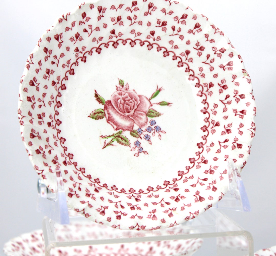 Vintage Johnson Brothers Rose Bouquet Bowls - Set of 5 - Etsy
