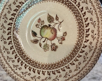 Vintage Johnson Brothers Fruit Sampler saucer, apple motif