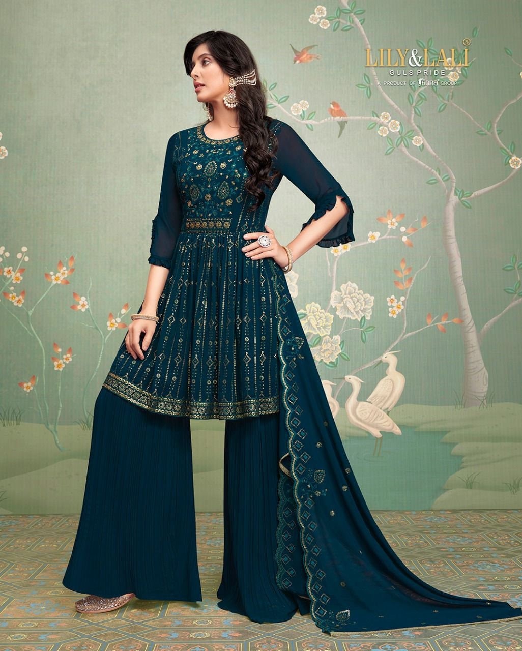 Chiffon sharara sale suits