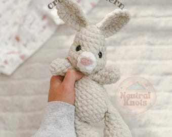Crochet Mini Rabbit Plushie Pattern - PDF pattern in English (US terms) - The Honey Bunch
