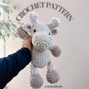 Stuffed Moose the moose Crochet Pattern | crochet moose pattern | low sew pattern | Crochet Amigurumi pattern l Moose pattern