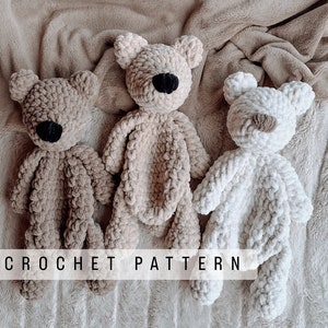 Jr. Bear the Bear Snuggler - Crochet pattern, bear pattern, crochet bear pattern