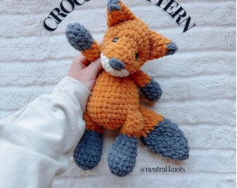 Ferguson fox crochet pattern - no sew | fox pattern | fox | no sew crochet pattern