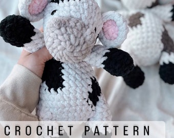 Cooper the cow - Crochet pattern, cow pattern, crochet cow pattern