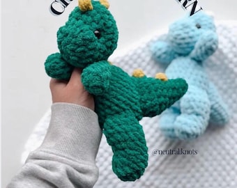 Mini Duke Dinosaur plushie pattern - no sew pattern | dinosaur pattern | dinosaur | crochet dinosaur pattern | dino
