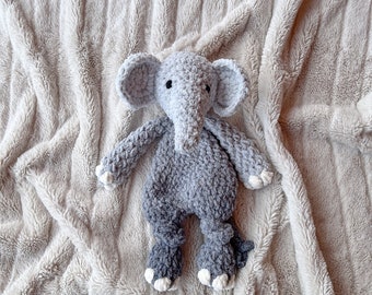 READY TO SHIP - crochet elephant snuggler, crochet animal, elephant, teddy, jungle, crochet