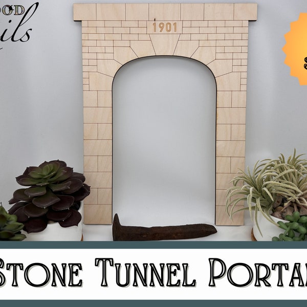 G Scale Wooden Stone Tunnel, Train Portal, Railroad Modeling,