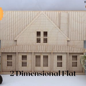 G Scale Model Two Dimensional Farmhouse Kit, Flat Back detachable face with lights