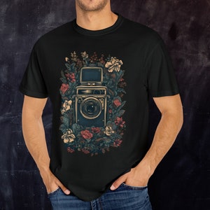 Dark Vintage Film camera Retro camera Unisex Garment-Dyed T-shirt