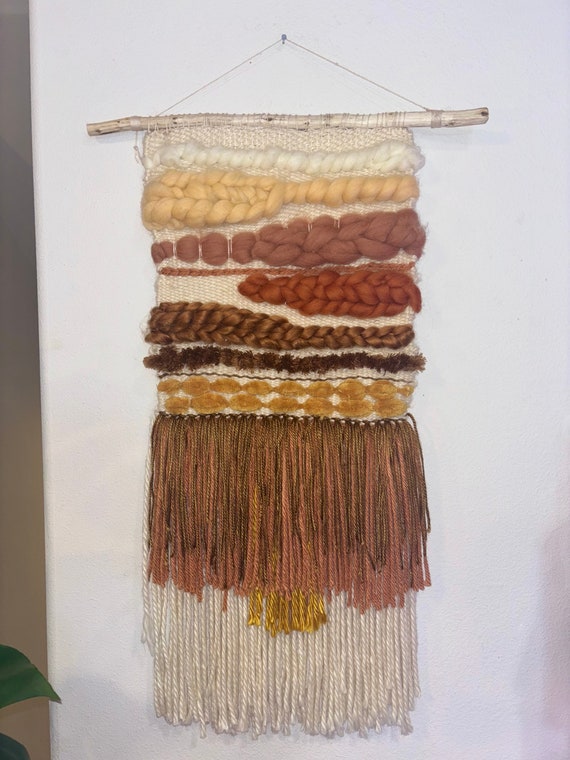 小物入れ 70s Weaving Textile Wall Art 70s Weaving Textile Wall Art