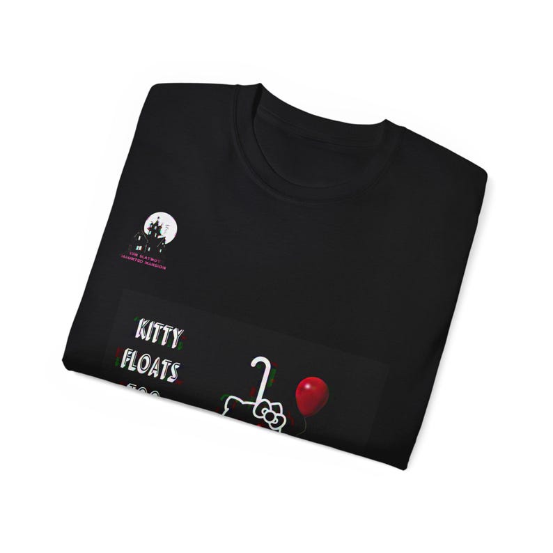 Kitty flyter också! Pennywise Hello Kitty T-shirt! Av TheSlayBoyHauntedMansion bild 3