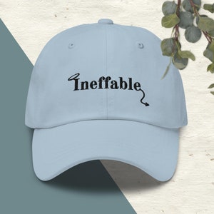 Good omens inspired ineffable black thread embroidered baseball/ Dad hat