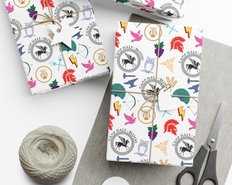 Percy Jackson Camp Half-Blood Gods Inspired Gift Wrap Papers