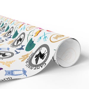 Percy Jackson Camp Half-Blood Gods Inspired Gift Wrap Papers image 5