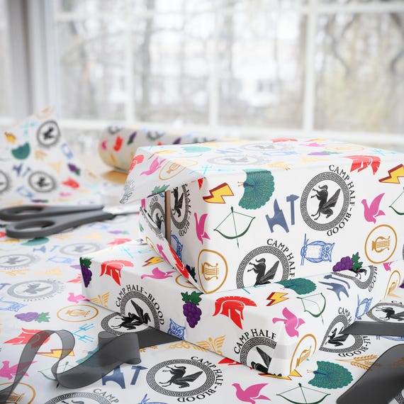 Percy Jackson Camp Half-Blood Gods Inspired Gift Wrap Papers