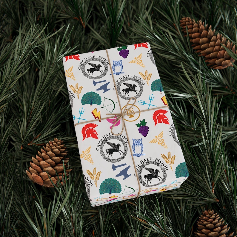 Percy Jackson Camp Half-Blood Gods Inspired Gift Wrap Papers image 4