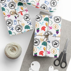 Percy Jackson Camp Half-Blood Gods Inspired Gift Wrap Papers image 2