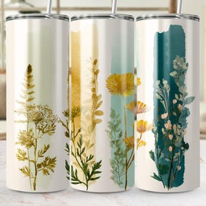 Watercolor Floral Tumbler Wrap PNG, Flower Tumbler Design, Spring Tumbler Wrap, Sublimation Design, Digital Download