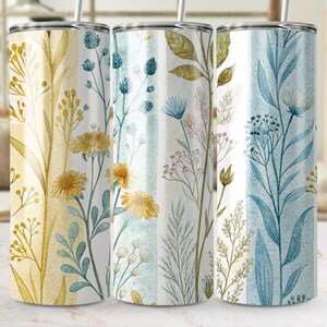 Floral Tumbler Wrap PNG, Seamless Watercolor Design, Digital Download, Printable Tumbler Design, Flower Tumbler Sublimation, Floral Design