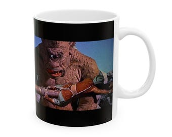 11oz. Cyclops is hungry  Vintage Monster Movie Mug, Retro Film Mug, Unique Gift for Horror Fans, Coffee Cup, 11oz