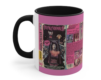 11oz. Frankenhooker VHS cover 80s cult horror film home video Accent Coffee Mug, 11oz