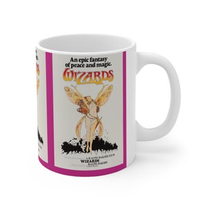 11oz. Wizards 70s animated motion picture  Ceramic Mug 11oz fantasy film