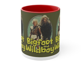 11oz. Bigfoot And Wild-boy Saturday morning kids show Sid And Marty Krofft  Accent Coffee Mug, 11oz