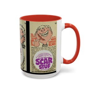 15oz. Retro Scar Stuff Mug - Fun Gift for Kids, Coffee Lover, Scary Halloween, Unique Collectible, Vintage Style