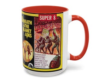 15oz. Super8 Ape film Retro Sci-Fi Accent Coffee Mug | Perfect for Movie Lovers & Collectors | Ideal Gift forMovie Nights