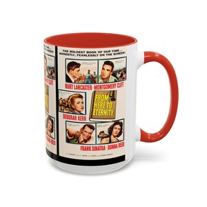 Taza vintage de la película "De aquí a la eternidad", Fred, de 15 oz: Diseño "De aquí a la eternidad", regalo para amantes del café, colección nostálgica.