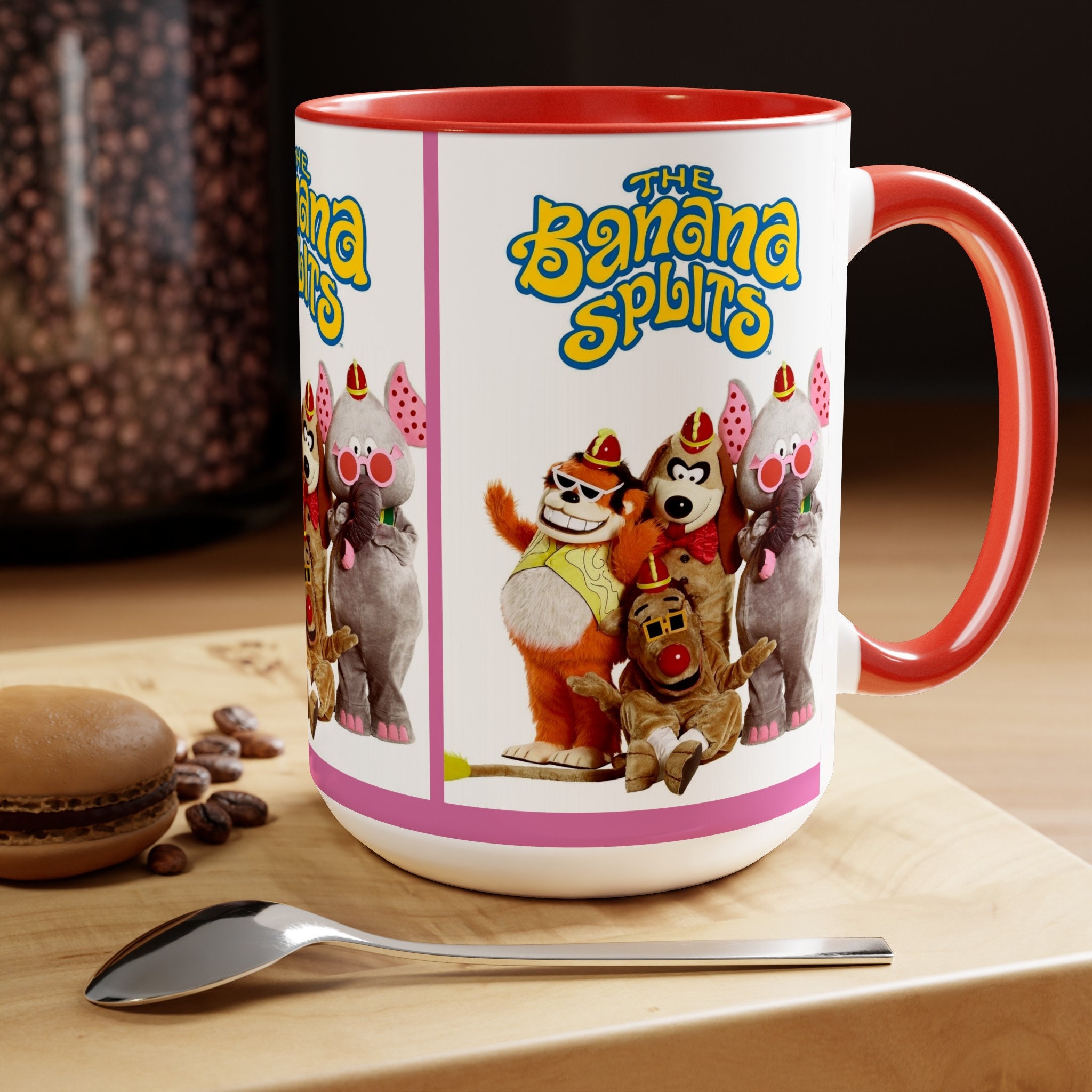 Fun gift The Banana Splits Two-Tone Coffee Mugs, 15oz Saturday morning 70s tv show kids.