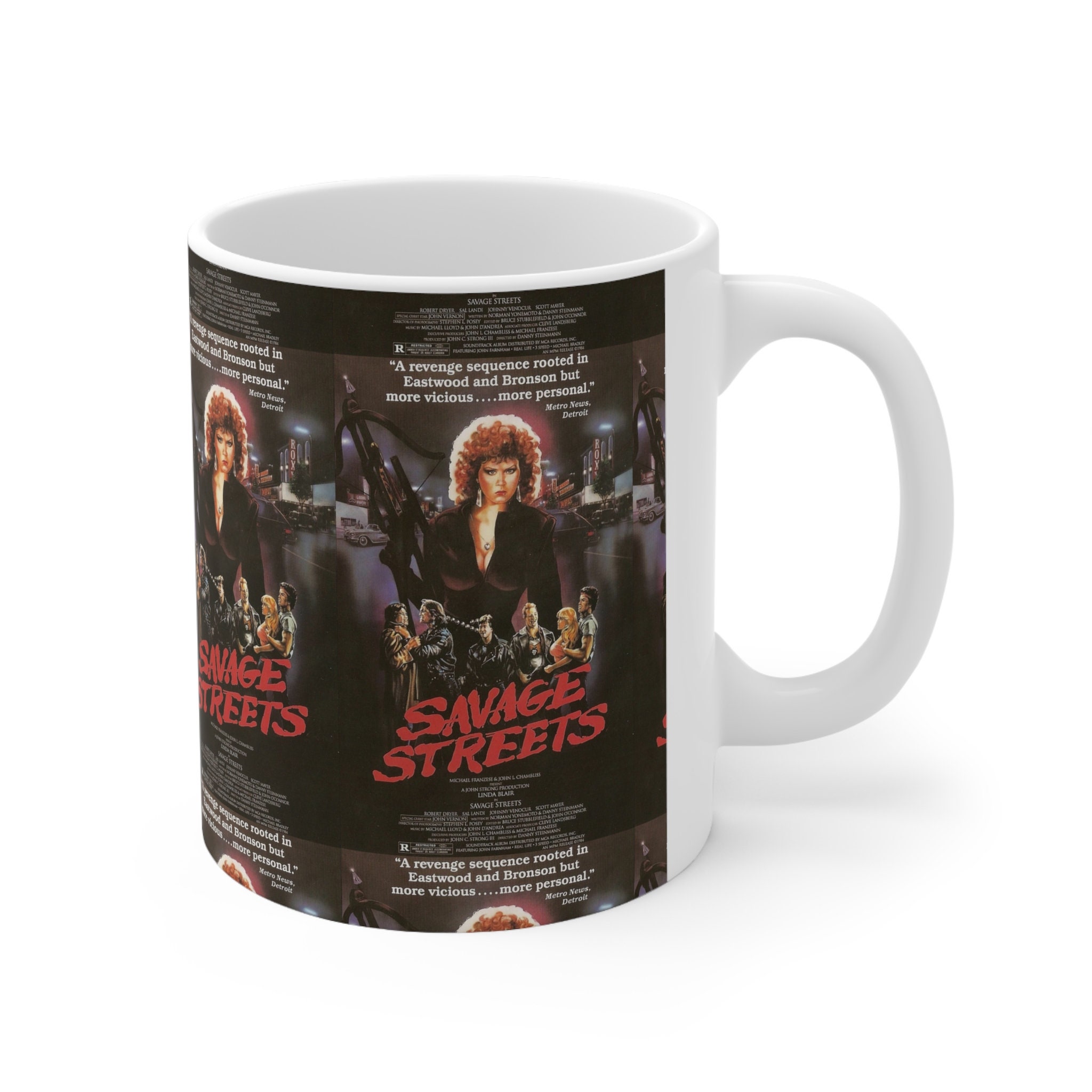Savage Streets Linda Blair 80s Thriller Movie Ceramic Mug 11oz