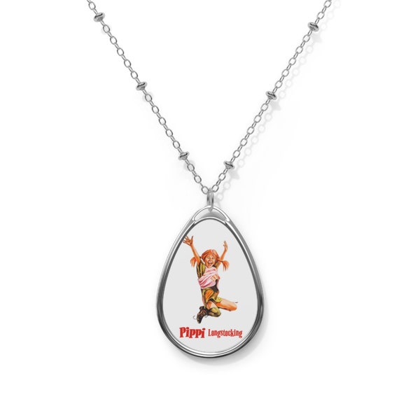 A great Gift. Pippi Longstocking Oval Necklace a unique gift and well made.