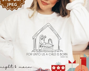 christian christmas svg, christmas quote svg, christmas svg, bible verse christmas shirt design, Isaiah 4:6, baby Jesus svg, svg cut files