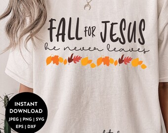 Christian Fall SVG, Faith, Prayer, Autumn Leaves (Digital Download)