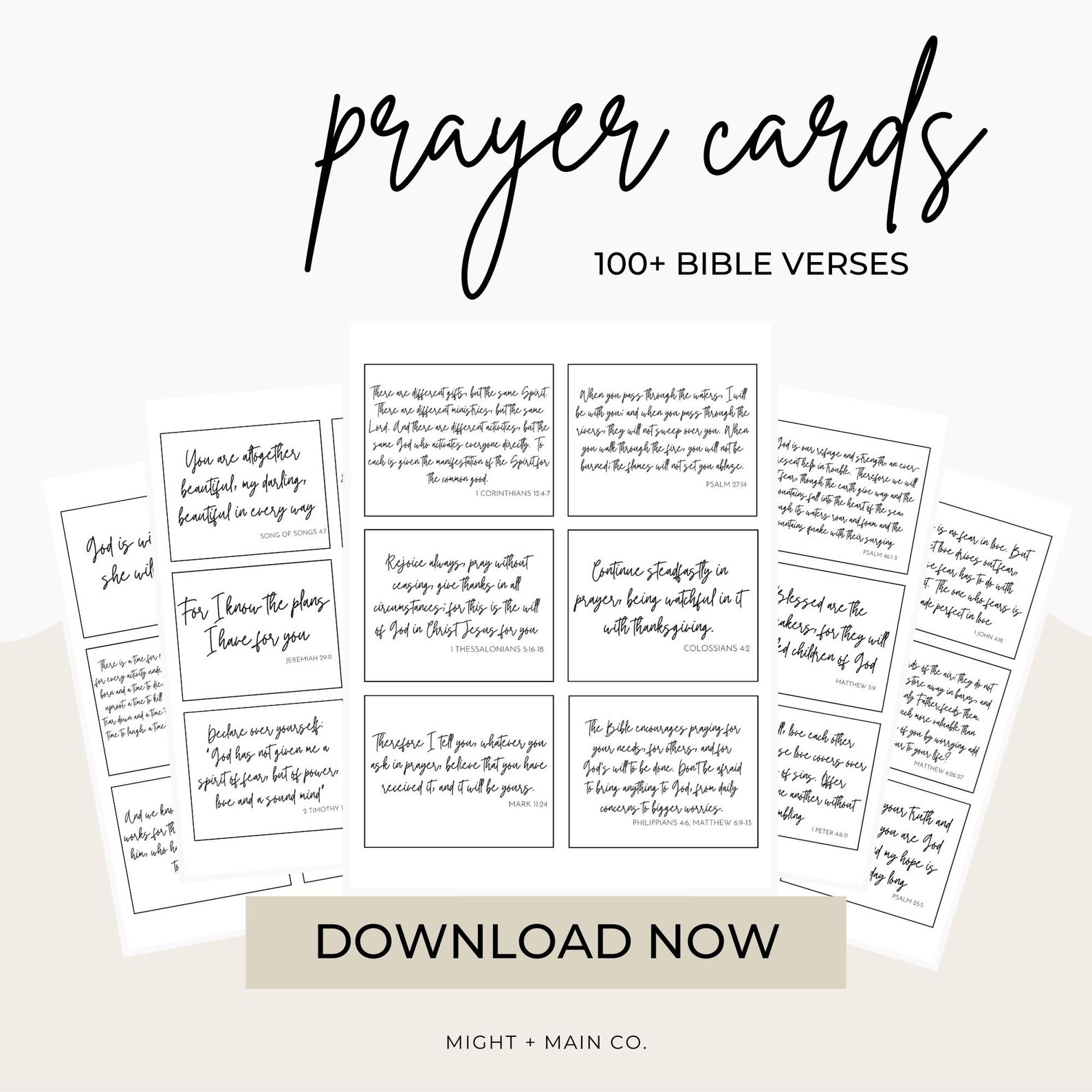 102 Inspirational Bible Verse Cards | Prayer Board Cards | Vision Board ...