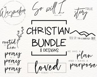 Christian SVG Bundle, Scripture, Bible Verse Cut Files (Digital Download)