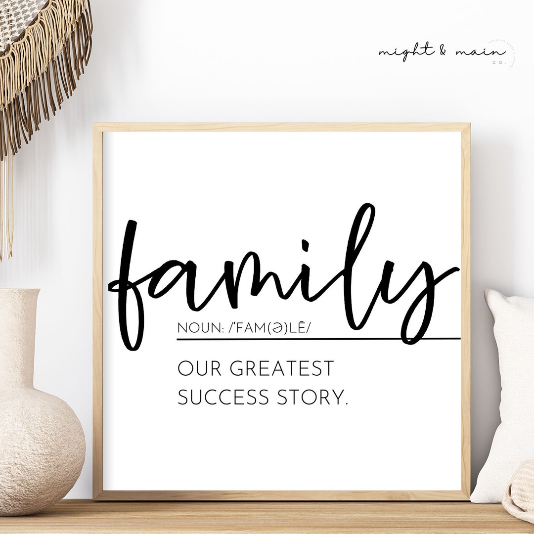 Family Wall Art, Family Room Wall Decor, Wall Art for Family, Digital ...