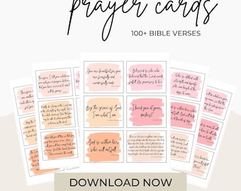 102 Inspirational Bible Verse Cards | Prayer Board Cards | Vision Board | Printable Scripture | Digital Prayer Cards | Bible Study | Pink