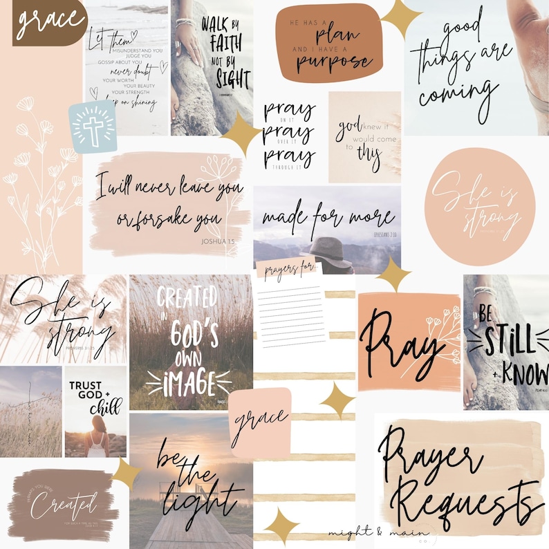 prayer board kit, christian collage, vision board, prayer kit, scripture, bible verses, prayer board, boho christian, inspirational bible verse, bible art