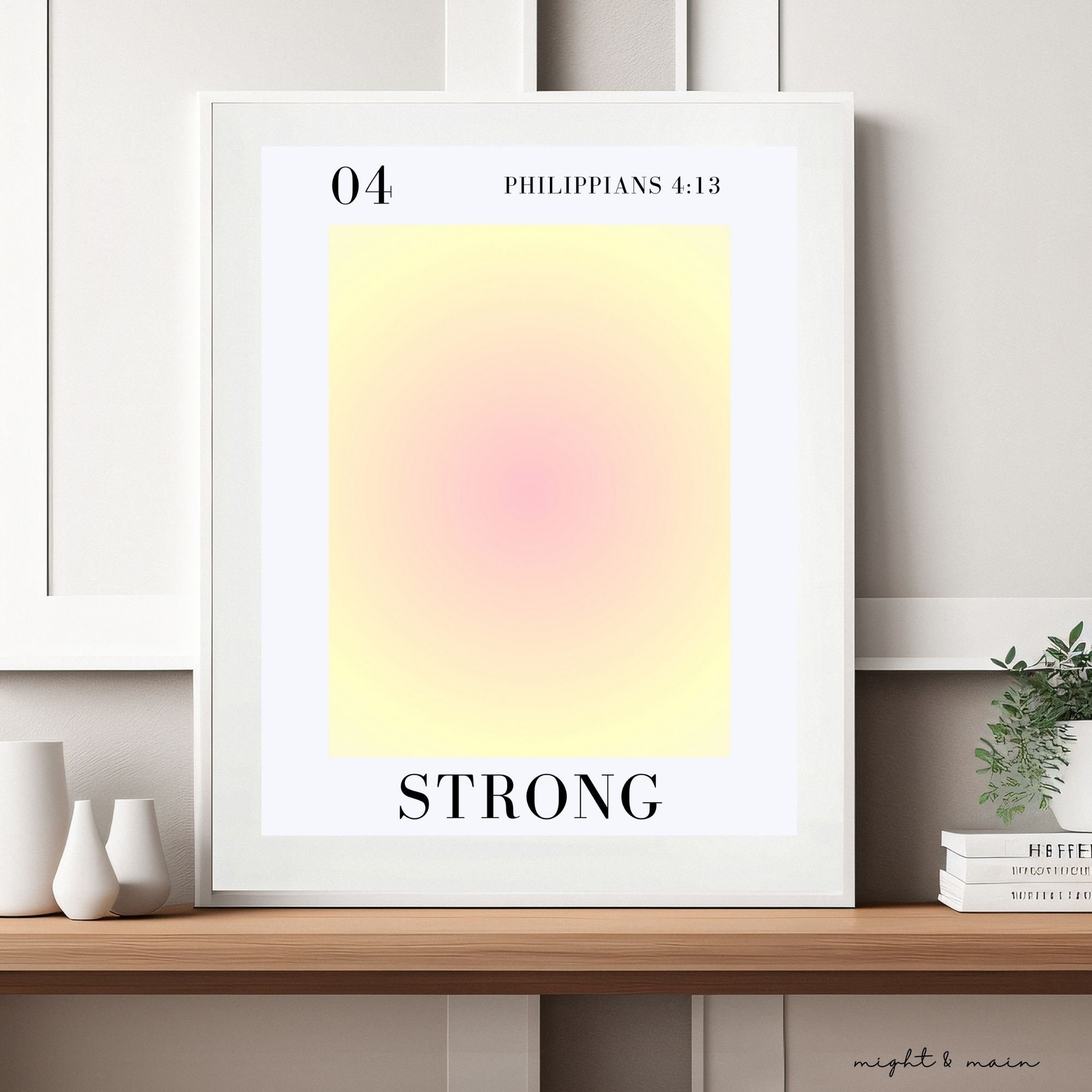 Gradient Background For Scripture Christian Scripture Wall Art | Gradient Bible Verse Prints (digital ...