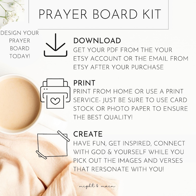prayer board kit, christian collage, vision board, prayer kit, scripture, bible verses, prayer board, boho christian, inspirational bible verse, bible art