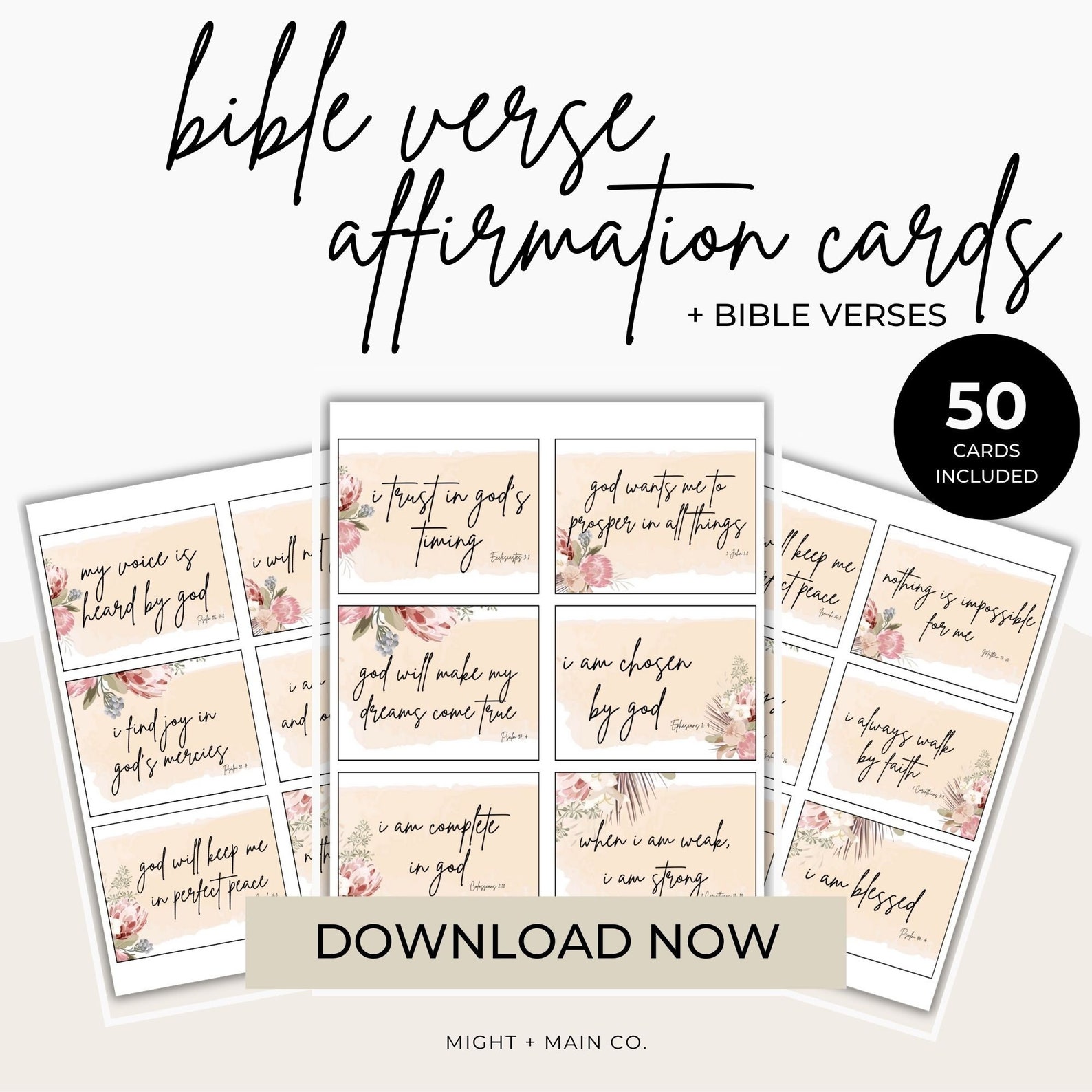 Affirmation Bible Verse Cards | Prayer Board Cards | Prayer Board ...