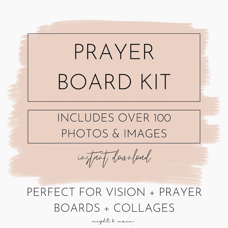 prayer board kit, christian collage, vision board, prayer kit, scripture, bible verses, prayer board, boho christian, inspirational bible verse, bible art
